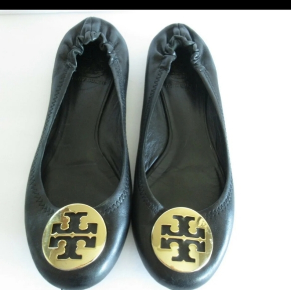 Reva Black Logo Ballet Flats 